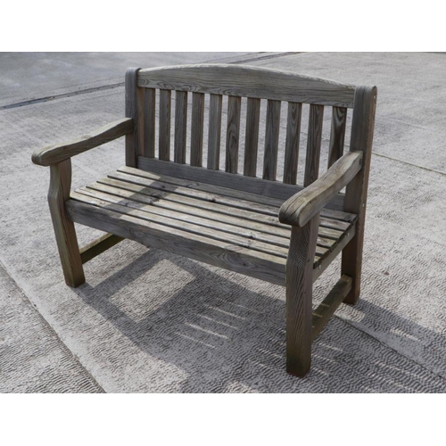 16 - A garden bench. 123cm wide