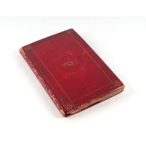 27 - An early 19th century tooled red leather album containing family silhouettes and numerous signatures... 