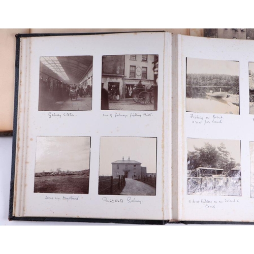 34 - Three late 19th / early 20th century photograph albums to include some Irish scenes and family group... 