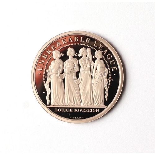 515 - An Elizabeth II 2022 Her Majesty's Graces Platinum Jubilee gold proof £2 (double sovereign) coin, bo... 