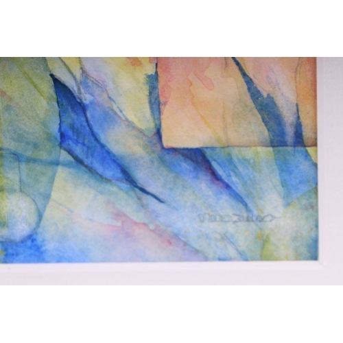 192 - 20th century school - Abstract Study - indistinctly signed lower right, watercolour, framed & gl... 