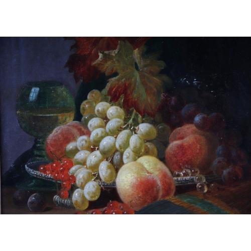 206 - Thomas Bale (British 1809-1864) - Still Life of Peaches, Grapes and other Fruit - oil on canvas, sig... 