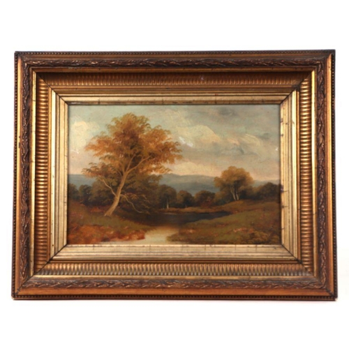 214 - Victorian school - a pair of river scenes, oils on board, framed, 29 by 20cms (2).