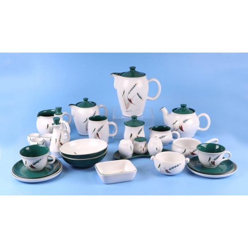 276 - A large quantity of Denby Green Wheat pattern dinner and tea wares.