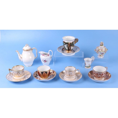 287 - A mixed group of 18th,19th century and later ceramics to include cups, saucers, teapots and bowls.