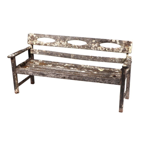 3 - A well weathered Swan Hattersley teak garden bench, 160cms wide.