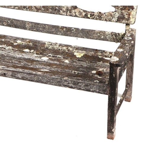 3 - A well weathered Swan Hattersley teak garden bench, 160cms wide.