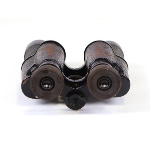 321 - A pair of John Barker & Co. No.5 Lumex stereo prism 15x30 binoculars, cased.