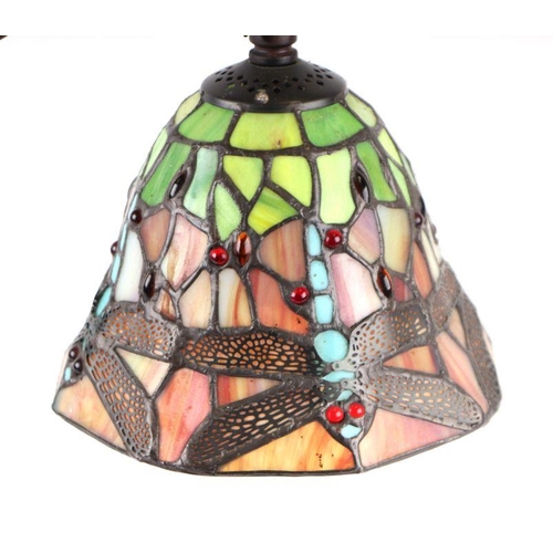 329 - A Liberty style dragonfly table lamp, 49cms high.