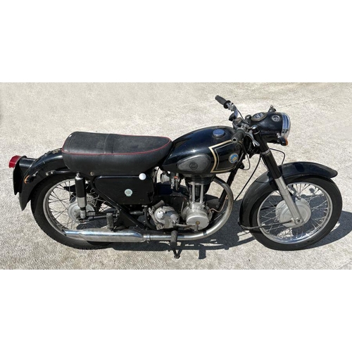 48 - A 1958 AJS 16MS 350cc single, registration no.  YTT804, engine no. 58/16MS 33088, black.  This AJS c... 