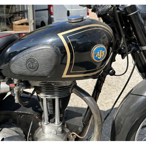 48 - A 1958 AJS 16MS 350cc single, registration no.  YTT804, engine no. 58/16MS 33088, black.  This AJS c... 