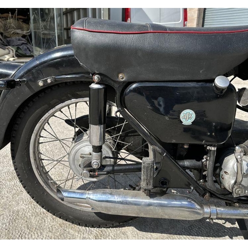 48 - A 1958 AJS 16MS 350cc single, registration no.  YTT804, engine no. 58/16MS 33088, black.  This AJS c... 