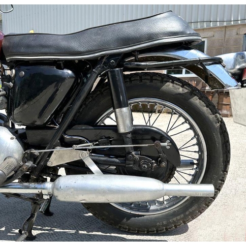 50 - A 1969 Triumph Tiger T100R, registration no. REU 470E, engine no. T100R H52870, red and white.  This... 