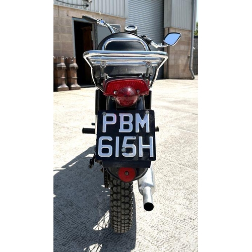 51 - A 1970 BSA Fleetstar 250cc single, registration no. PBM 615H, engine no. ED10897, black.  The Fleets... 