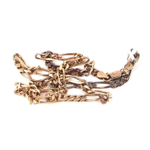 513 - A 9ct gold chain link necklace, 14.8g, approx 25cms long.