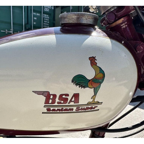 53 - A 1958 BSA Bantam D5 175cc registration no.  815 BHW, frame no.  FD52958, engine no.  ED5B2387, maro... 