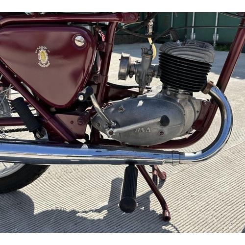 53 - A 1958 BSA Bantam D5 175cc registration no.  815 BHW, frame no.  FD52958, engine no.  ED5B2387, maro... 