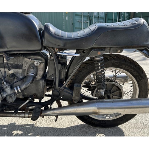 60 - A 1977 BMW R60, registration no.  TLM 511R, frame no. 6001503, engine no. 6001503, black.  This R60 ... 