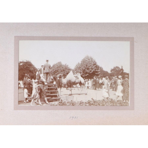 62 - Two private photograph albums containing images of London Zoo between 1925 and 1935, each album cont... 