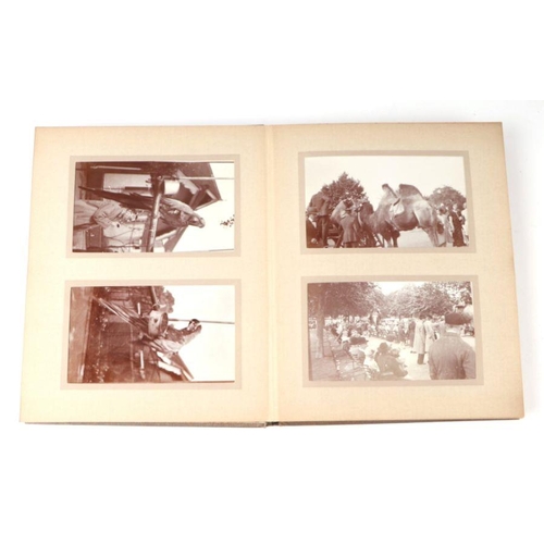 62 - Two private photograph albums containing images of London Zoo between 1925 and 1935, each album cont... 