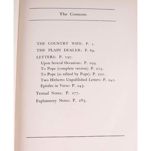 67 - Nonesuch Press - The Complete Works of  William Wycherley -  vols 1 - 4, limited edition 554/900, cl... 