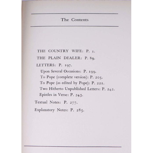 67 - Nonesuch Press - The Complete Works of  William Wycherley -  vols 1 - 4, limited edition 554/900, cl... 