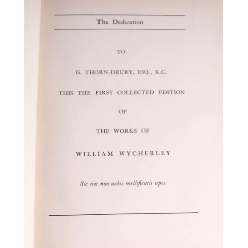 67 - Nonesuch Press - The Complete Works of  William Wycherley -  vols 1 - 4, limited edition 554/900, cl... 