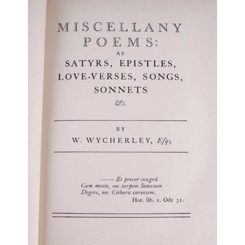 67 - Nonesuch Press - The Complete Works of  William Wycherley -  vols 1 - 4, limited edition 554/900, cl... 