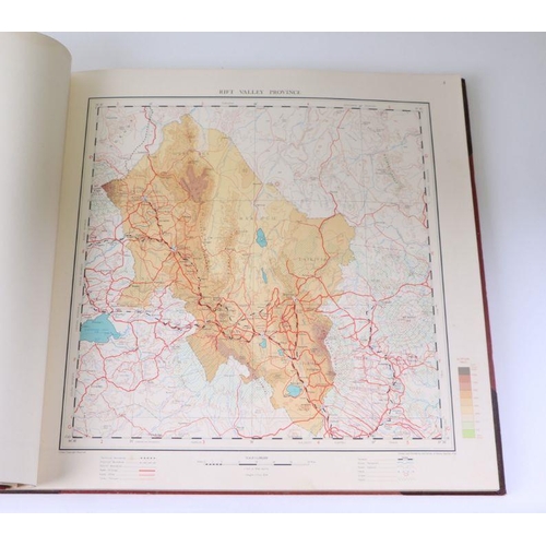 71 - A 1959 first edition Atlas of Kenya, Compiled, Drawn & Printed by the Survey of Kenya, Nairobi, ... 