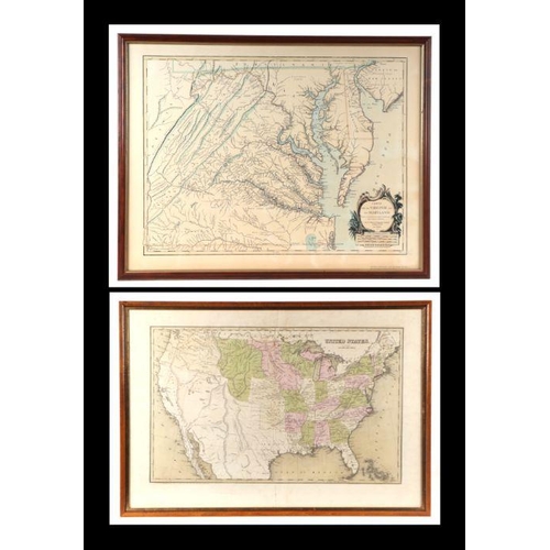 73 - A 19th century coloured map of the United States 'Entered According to the Act of Congress in the Ye... 