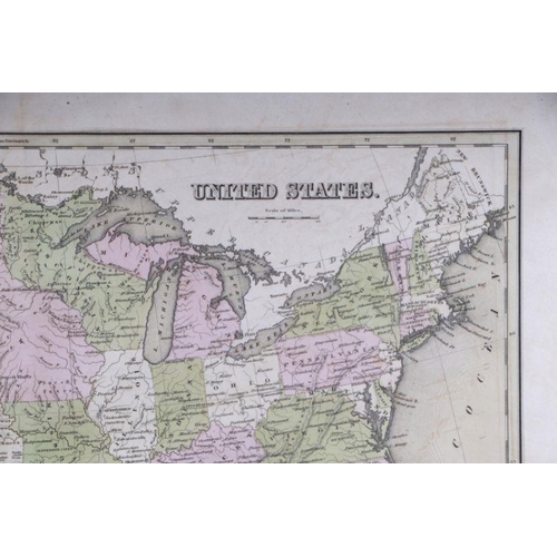 73 - A 19th century coloured map of the United States 'Entered According to the Act of Congress in the Ye... 