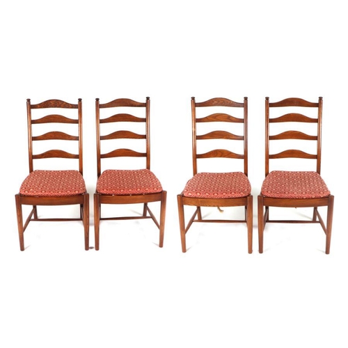 742 - A set of six Ercol ladderback dining chairs.