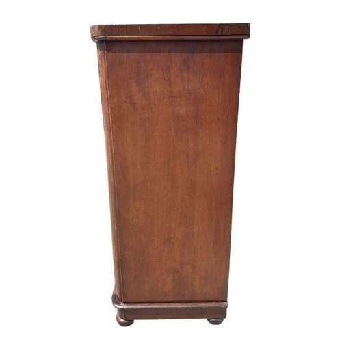 755 - A Victorian mahogany chest of two short and three graduated long drawers, on a plinth base, 102cms w... 