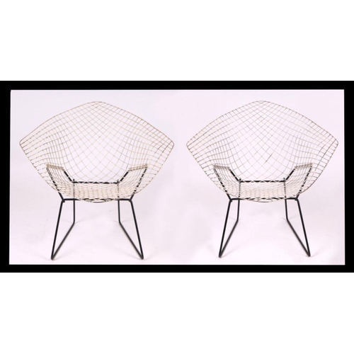 779 - A pair of Charles & Ray Eames for Herman Miller wirework mid century modern chairs (2).