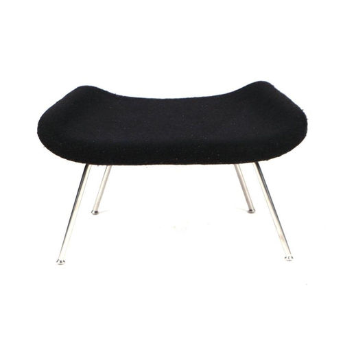 782 - A  1980's mid century design upholstered tub chair with matching footstool (2).