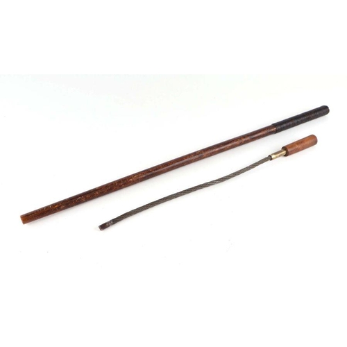 85 - A trench art cosh swagger stick, 79cms long.