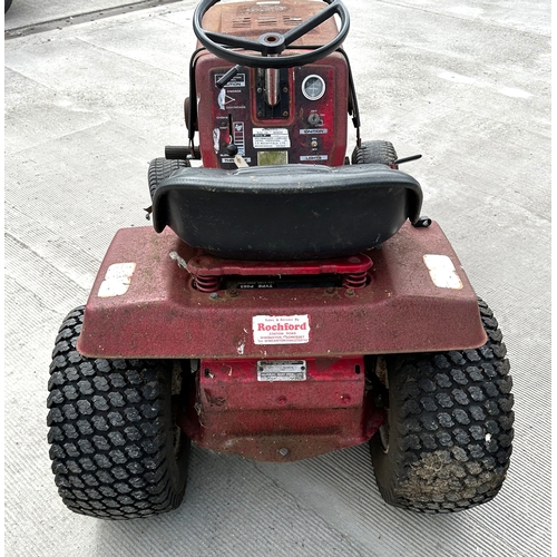 19 - A Mountfield No. 11 electric start three-speed ride on lawn mower with 36ins deck.