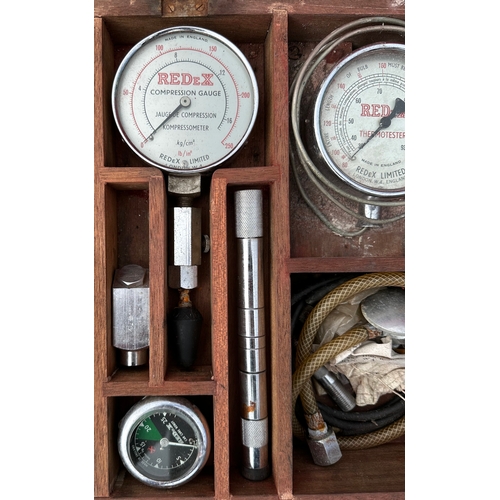 34 - A REDeX test kit comprising compression gauge, thermo tester, engine testometre, diesel compression ... 