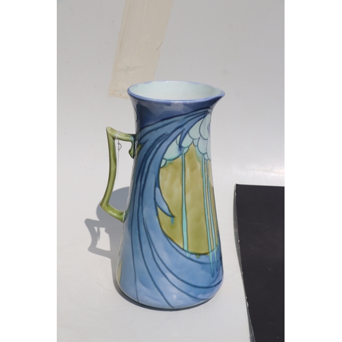 257 - A large Minton Secessionist jug with stylised floral decoration, signed ‘Minton Ltd No. 8’ to the un... 