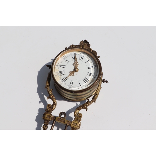 405 - A neoclassical figural  mystery clock, 64cms high.