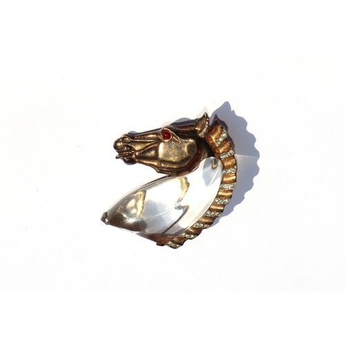 495 - A quantity of vintage Trifari costume jewellery including angel fish and horse head brooches togethe... 