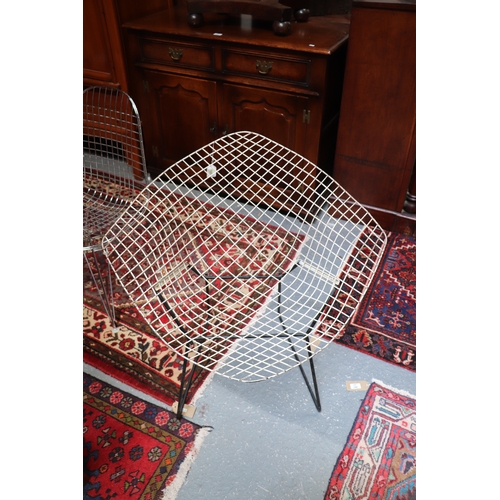 779 - A pair of Charles & Ray Eames for Herman Miller wirework mid century modern chairs (2).