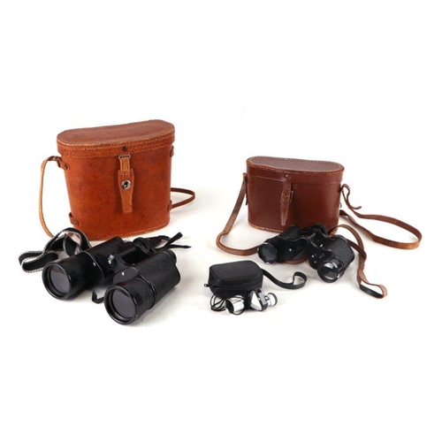 100 - A pair of Pegasus no. 7783, 10x50 binoculars in carrying case; a pair of Aquilus 8x30 binoculars, ca... 