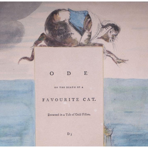 150 - William Blake (1757-1827) - Ode on the Death of a Favourite Cat Drowned in a Tub of Gold Fishes, D3 ... 