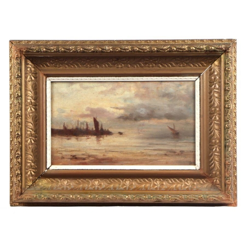 162 - Nathaniel Hughes John Baird (1865-1936) - Brixton Harbour - oil on canvas, in original gilt frame,  ... 