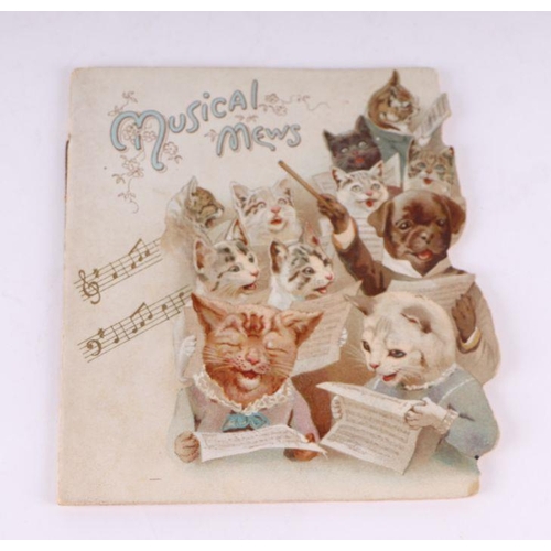 23 - Musical Mews by F L, printed by Rafael Tuck & Sons London, Paris, New York, a book of novelty ca... 