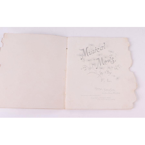 23 - Musical Mews by F L, printed by Rafael Tuck & Sons London, Paris, New York, a book of novelty ca... 