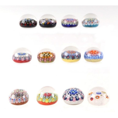 285 - A collection of twelve miniature paperweights including Strathearn examples (12)