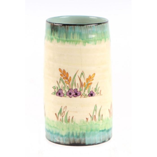 305 - A Clarice Cliff Glendale pattern vase model no. 566, 13cm high Condition ReportThere is a vertical h... 