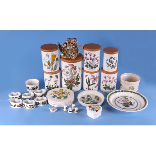 326 - A large quantity of Portmeirion dinner and tea wares to include a bread bin, storage containers, cof... 